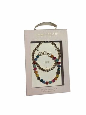 Unwritten Gold & Multicolor BFF Bead Bracelet Set
